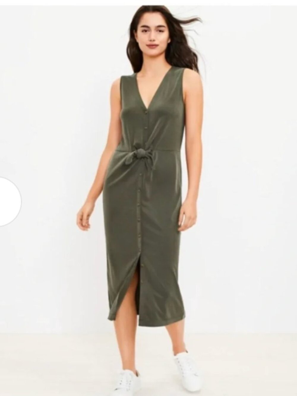LOFT Lou & Tie Waist Midi Dress